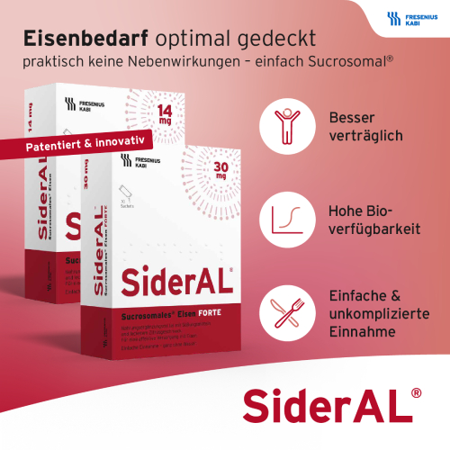 SiderAL® Eisen Forte 30mg Zitrus bei erhöhtem Eisenbedarf SiderAL® Eisen Forte 30mg Zitrus bei erhöhtem Eisenbedarf