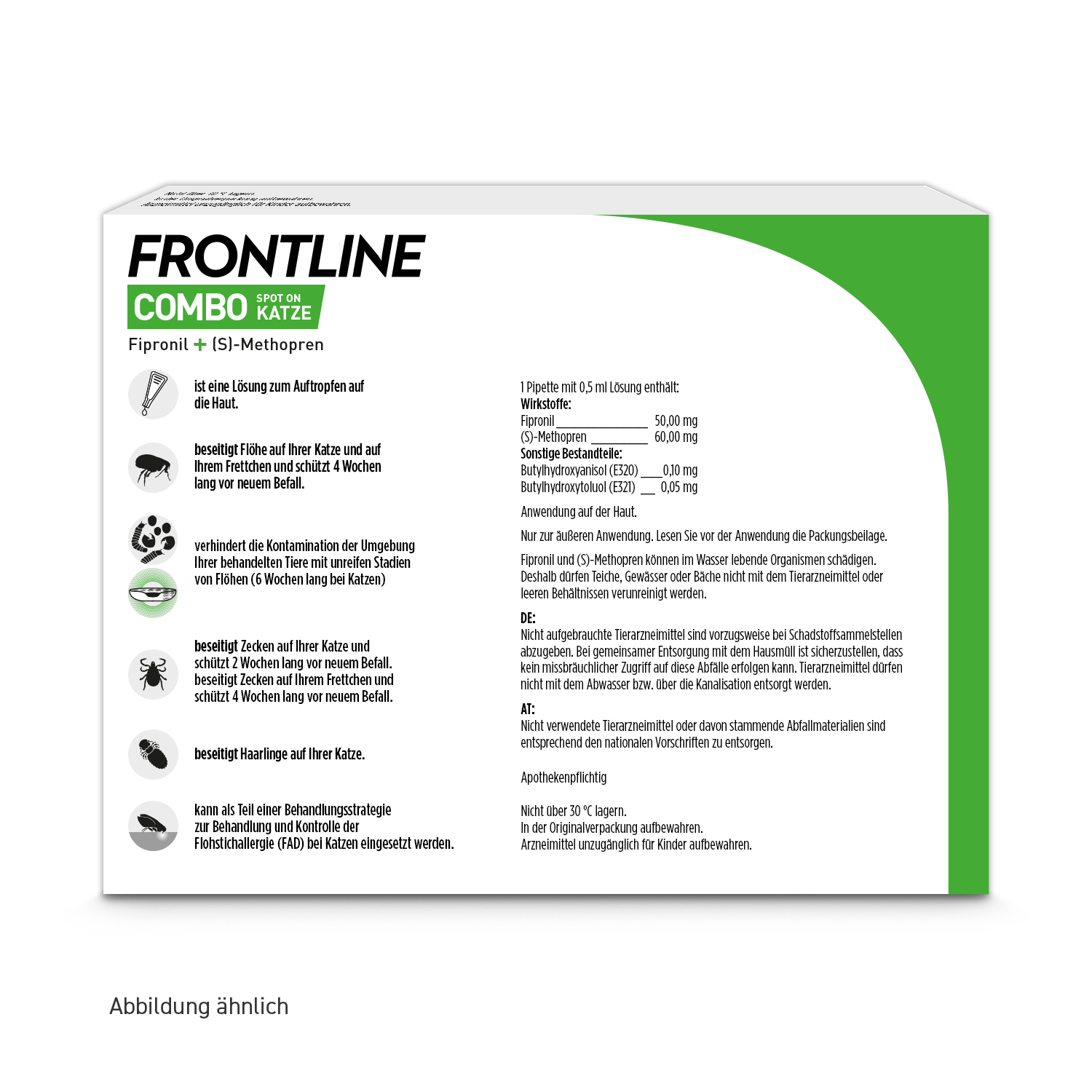 FRONTLINE COMBO® der Kombischutz für Tier und Heim gegen Zecken, Flöhe und Haarlinge bei Katzen und Frettchen FRONTLINE COMBO® der Kombischutz für Tier und Heim gegen Zecken, Flöhe und Haarlinge bei Katzen und Frettchen