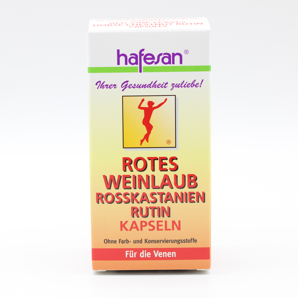 HAFESAN Rotes Weinlaub+Rosskastan.+Rutin Kapseln HAFESAN Rotes Weinlaub+Rosskastan.+Rutin Kapseln