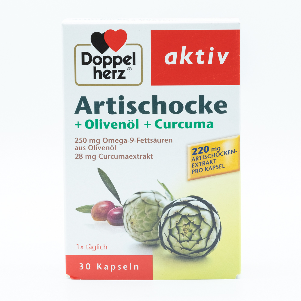 DOPPELHERZ Artischocke Curcuma+Olivenöl Kapseln DOPPELHERZ Artischocke Curcuma+Olivenöl Kapseln