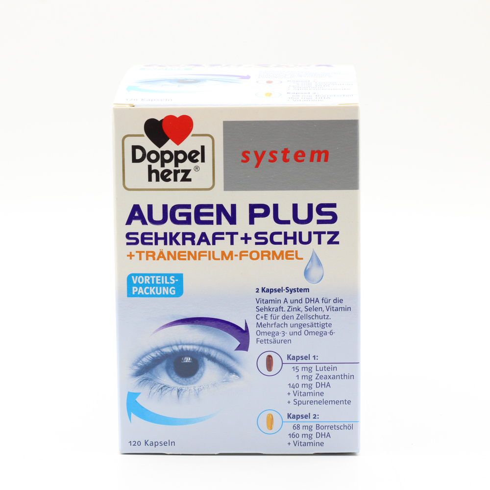 DOPPELHERZ Augen plus Sehkraft+Schutz system Kaps. DOPPELHERZ Augen plus Sehkraft+Schutz system Kaps.