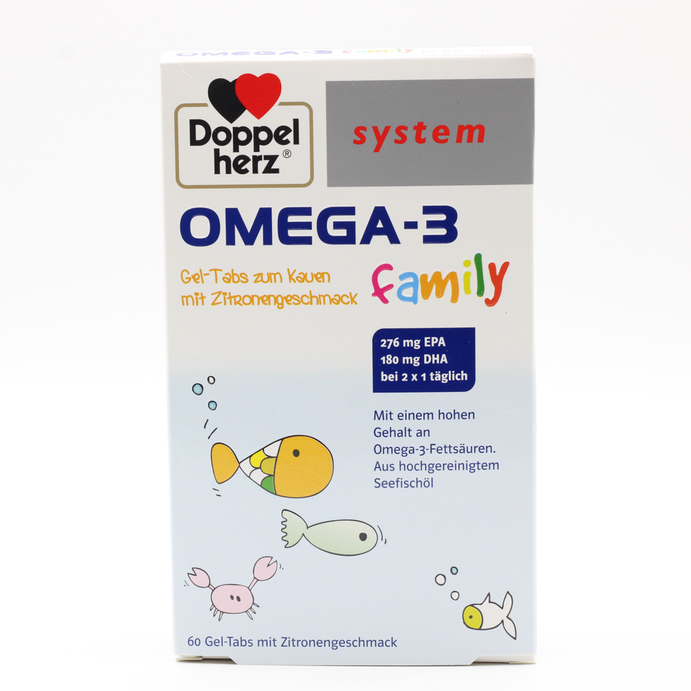 DOPPELHERZ Omega-3 Gel-Tabs family system DOPPELHERZ Omega-3 Gel-Tabs family system