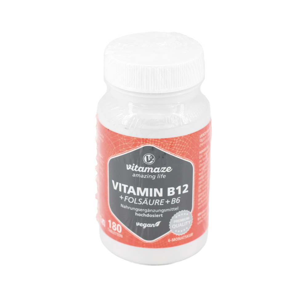 VITAMIN B12 1000 μg hochdos.+B9+B6 vegan Tabletten VITAMIN B12 1000 μg hochdos.+B9+B6 vegan Tabletten