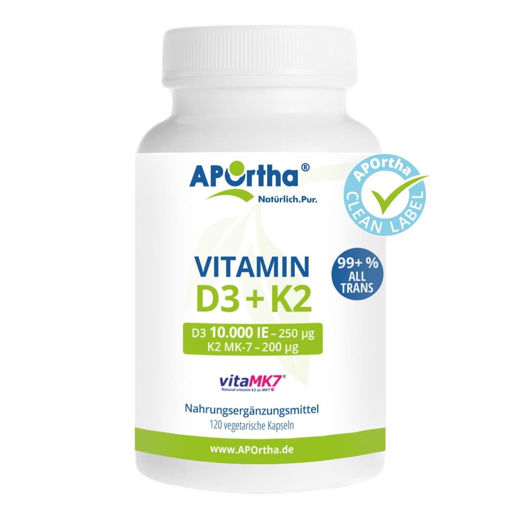 APORTHA Vitamin D3 10.000 I.E. 250μg+K2 MK7 200μg APORTHA Vitamin D3 10.000 I.E. 250μg+K2 MK7 200μg