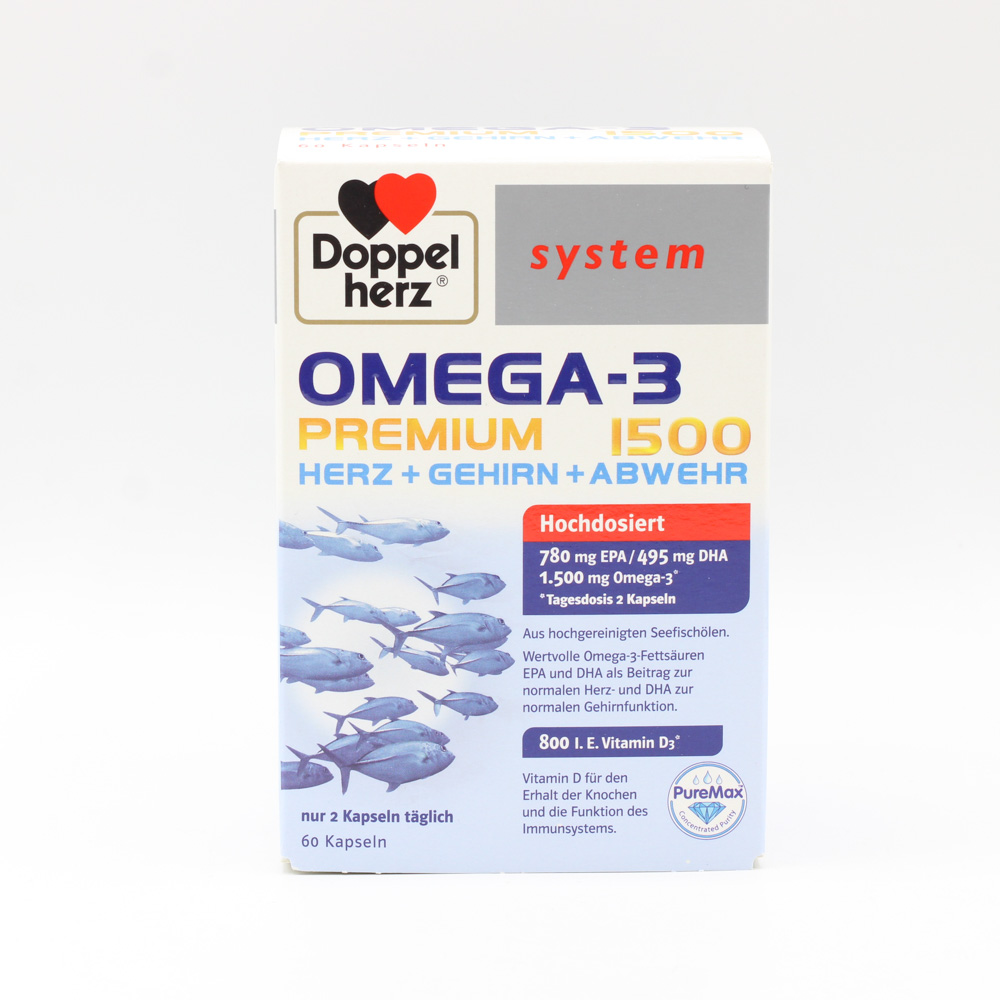 DOPPELHERZ Omega-3 Premium 1500 system Kapseln DOPPELHERZ Omega-3 Premium 1500 system Kapseln