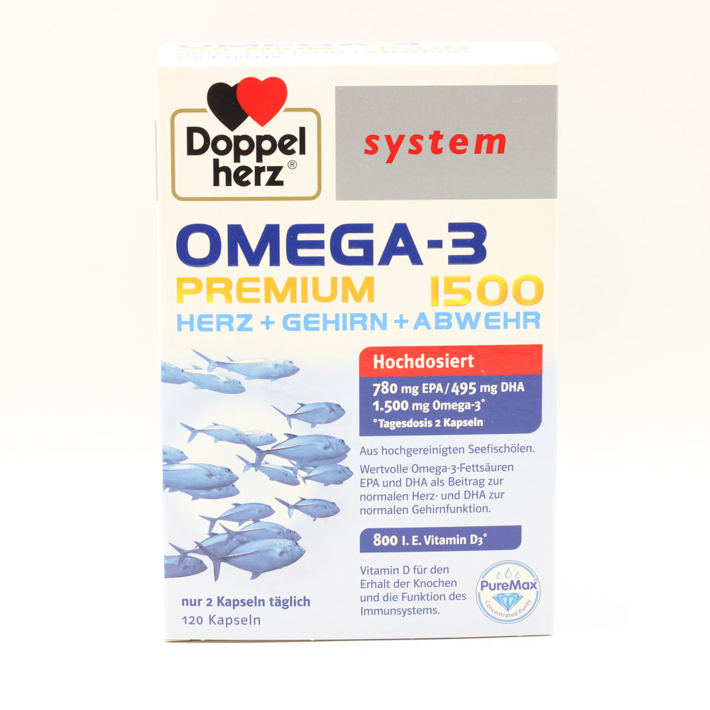 DOPPELHERZ Omega-3 Premium 1500 system Kapseln DOPPELHERZ Omega-3 Premium 1500 system Kapseln