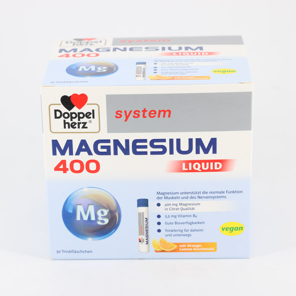 DOPPELHERZ Magnesium 400 Liquid system Trinkamp. DOPPELHERZ Magnesium 400 Liquid system Trinkamp.