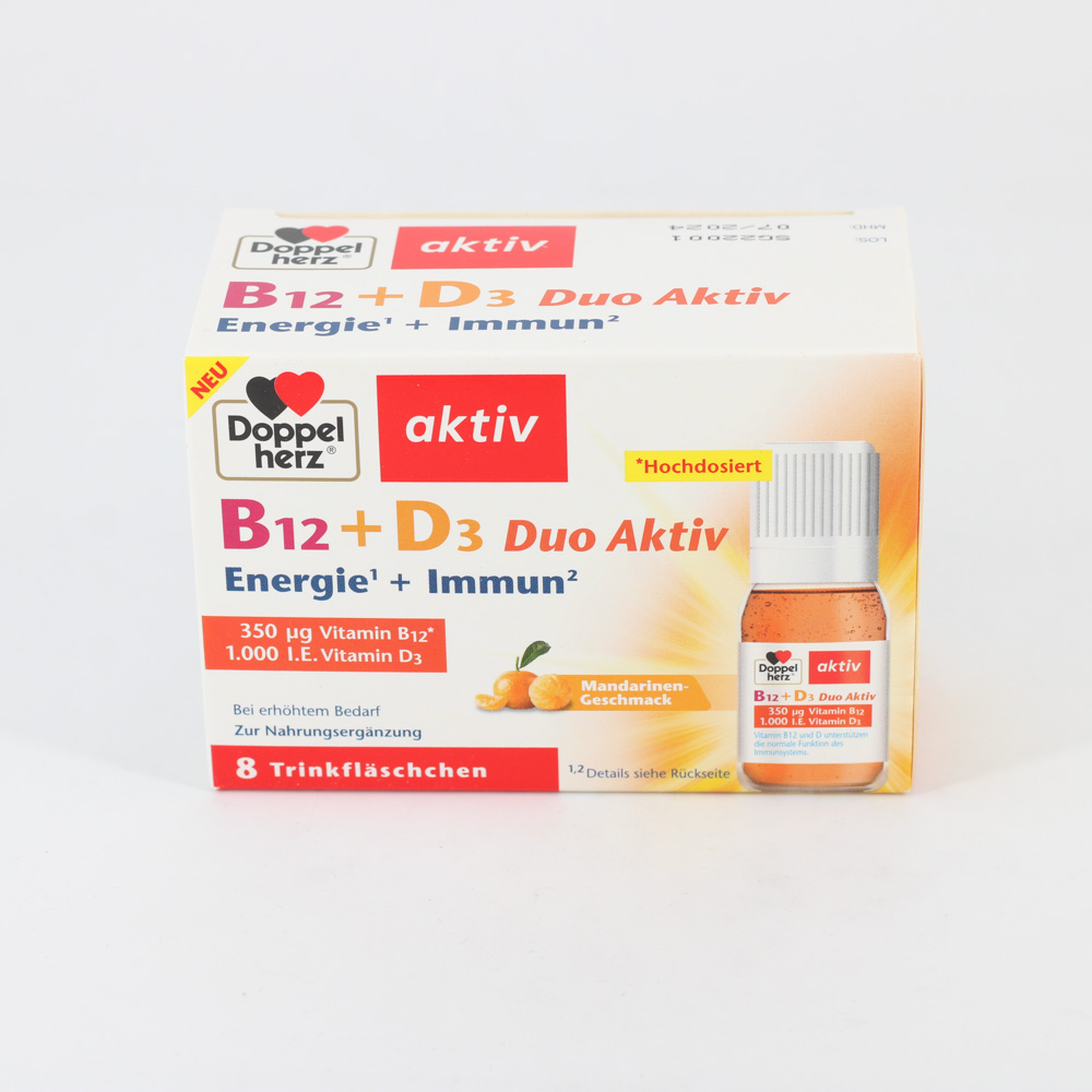 DOPPELHERZ B12+D3 Duo Aktiv Trinkampullen DOPPELHERZ B12+D3 Duo Aktiv Trinkampullen