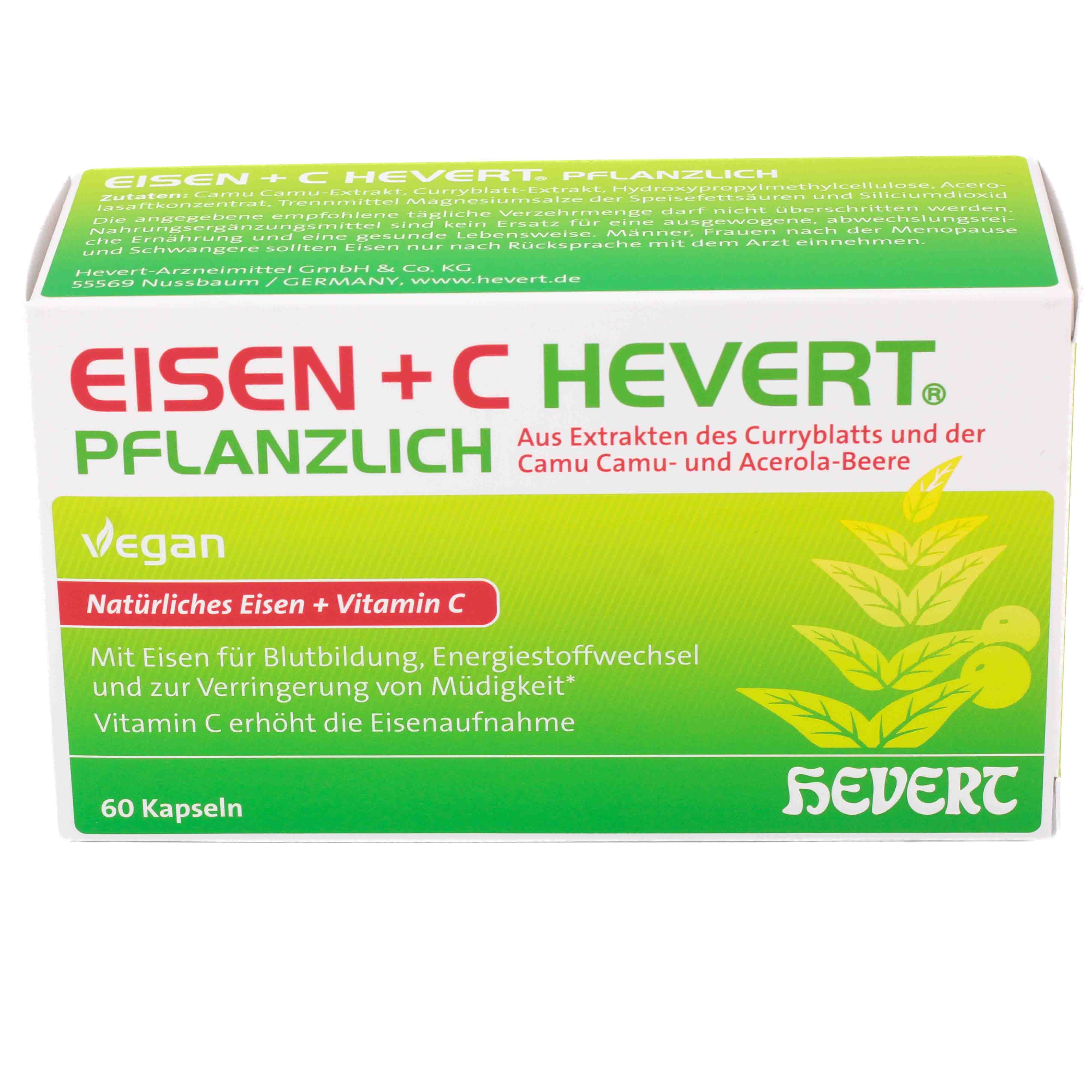 EISEN+C Hevert pflanzlich Kapseln EISEN+C Hevert pflanzlich Kapseln