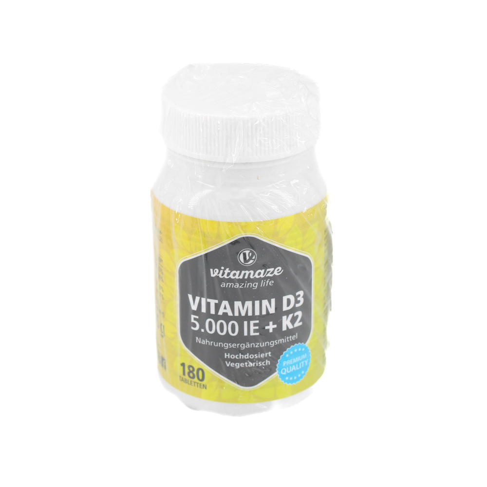 VITAMIN D3 K2 5000 I.E./100 μg hochdosiert Tabl. VITAMIN D3 K2 5000 I.E./100 μg hochdosiert Tabl.
