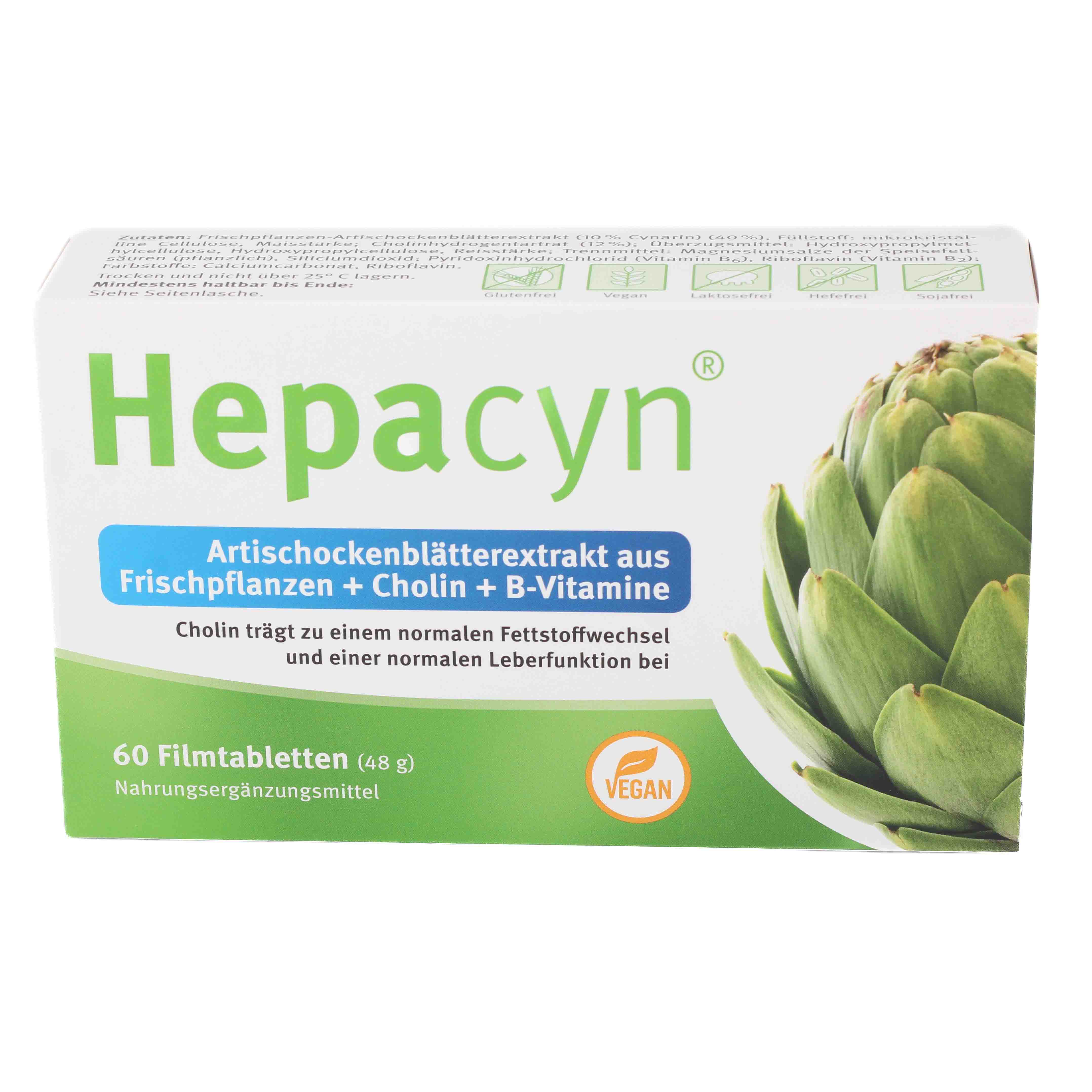 HEPACYN Artischocke Cholin Filmtabletten HEPACYN Artischocke Cholin Filmtabletten