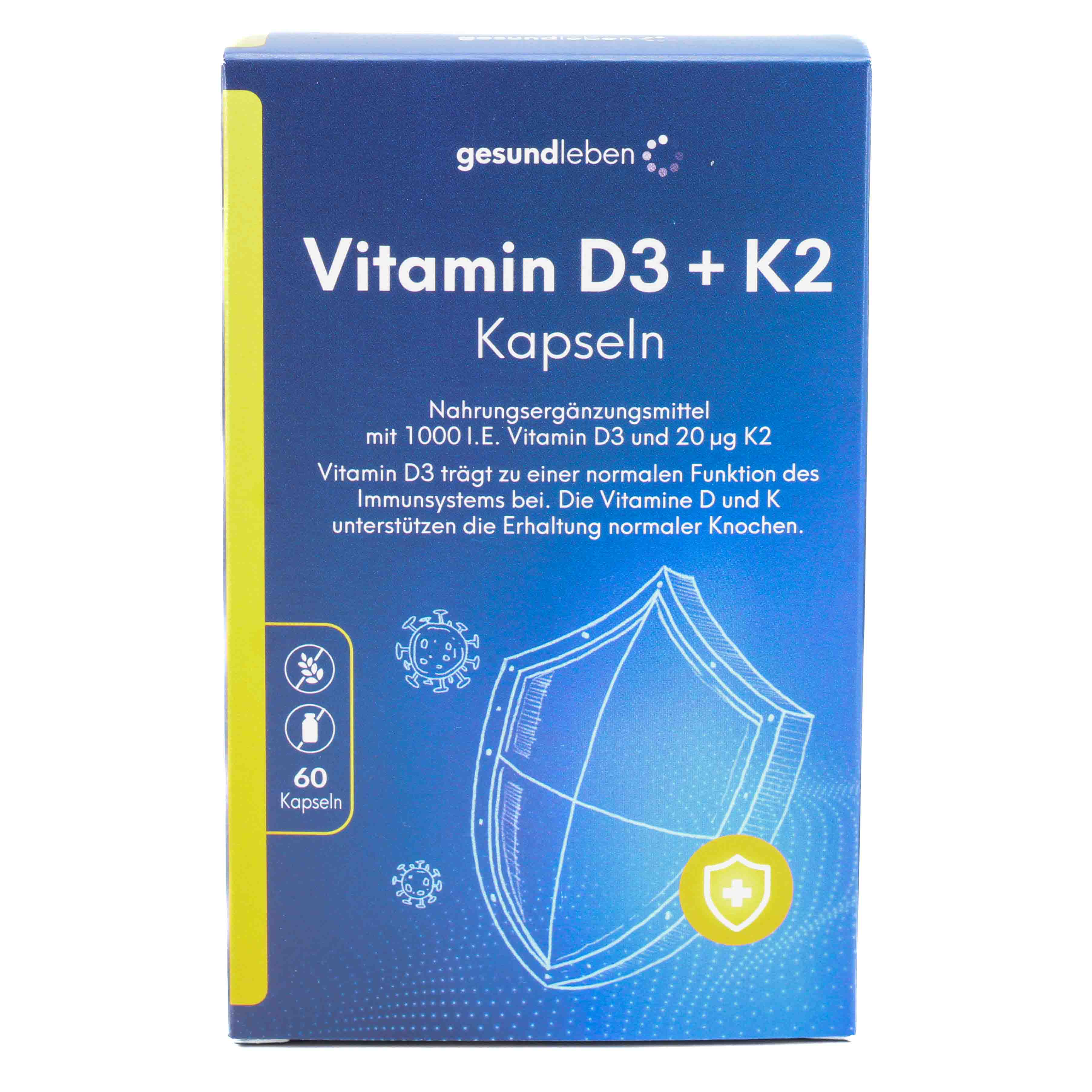 GESUND LEBEN Vitamin D3+K2 Weichkapseln GESUND LEBEN Vitamin D3+K2 Weichkapseln