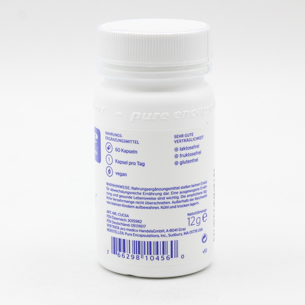 PURE ENCAPSULATIONS Kupfer Kupfercitrat Kapseln PURE ENCAPSULATIONS Kupfer Kupfercitrat Kapseln