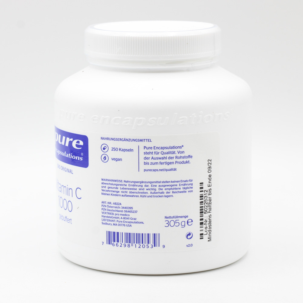 PURE ENCAPSULATIONS Vitamin C 1000 gepuffert Kaps. PURE ENCAPSULATIONS Vitamin C 1000 gepuffert Kaps.