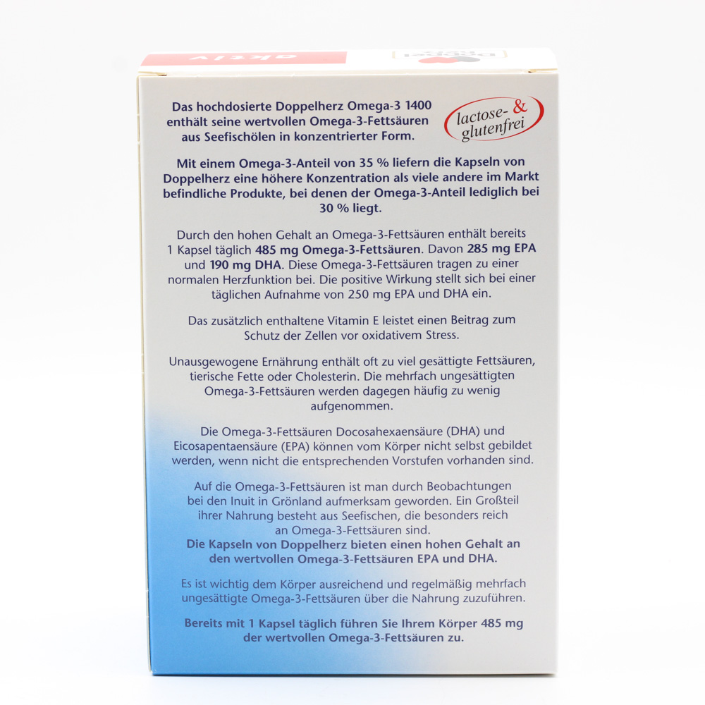 DOPPELHERZ Omega-3 1.400 Kapseln DOPPELHERZ Omega-3 1.400 Kapseln