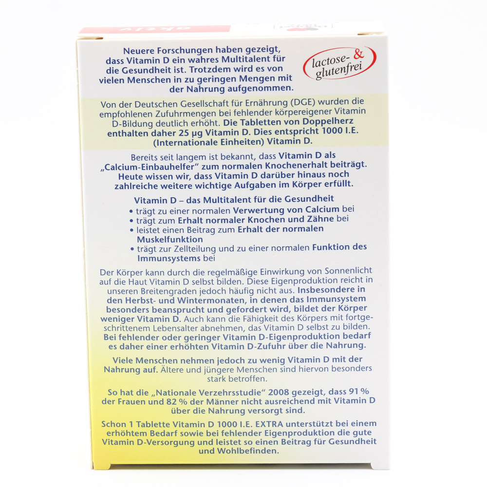 DOPPELHERZ Vitamin D3 1000 I.E. EXTRA Tabletten DOPPELHERZ Vitamin D3 1000 I.E. EXTRA Tabletten