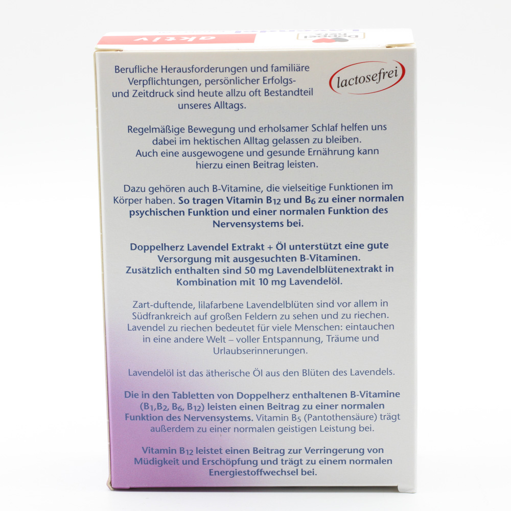 DOPPELHERZ Lavendel Extrakt+Öl Tabletten DOPPELHERZ Lavendel Extrakt+Öl Tabletten