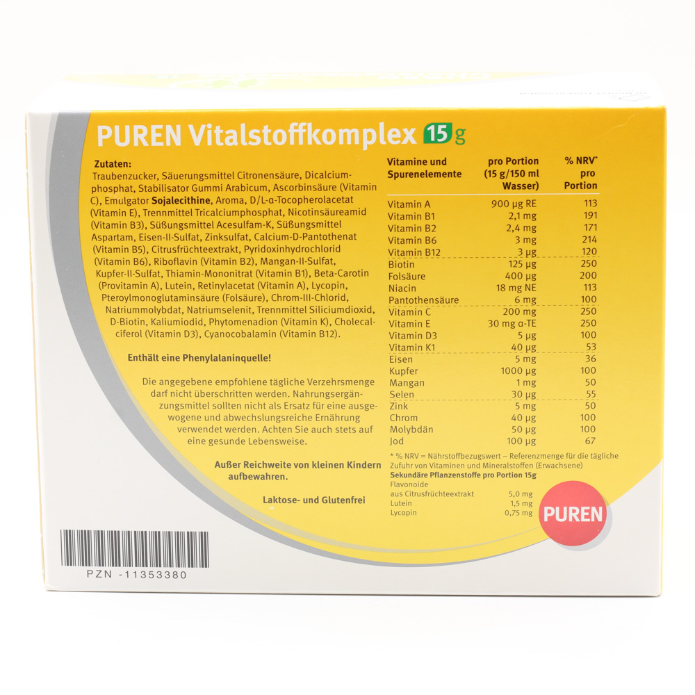 PUREN Vitalstoffkomplex Beutel a 15 g Granulat PUREN Vitalstoffkomplex Beutel a 15 g Granulat