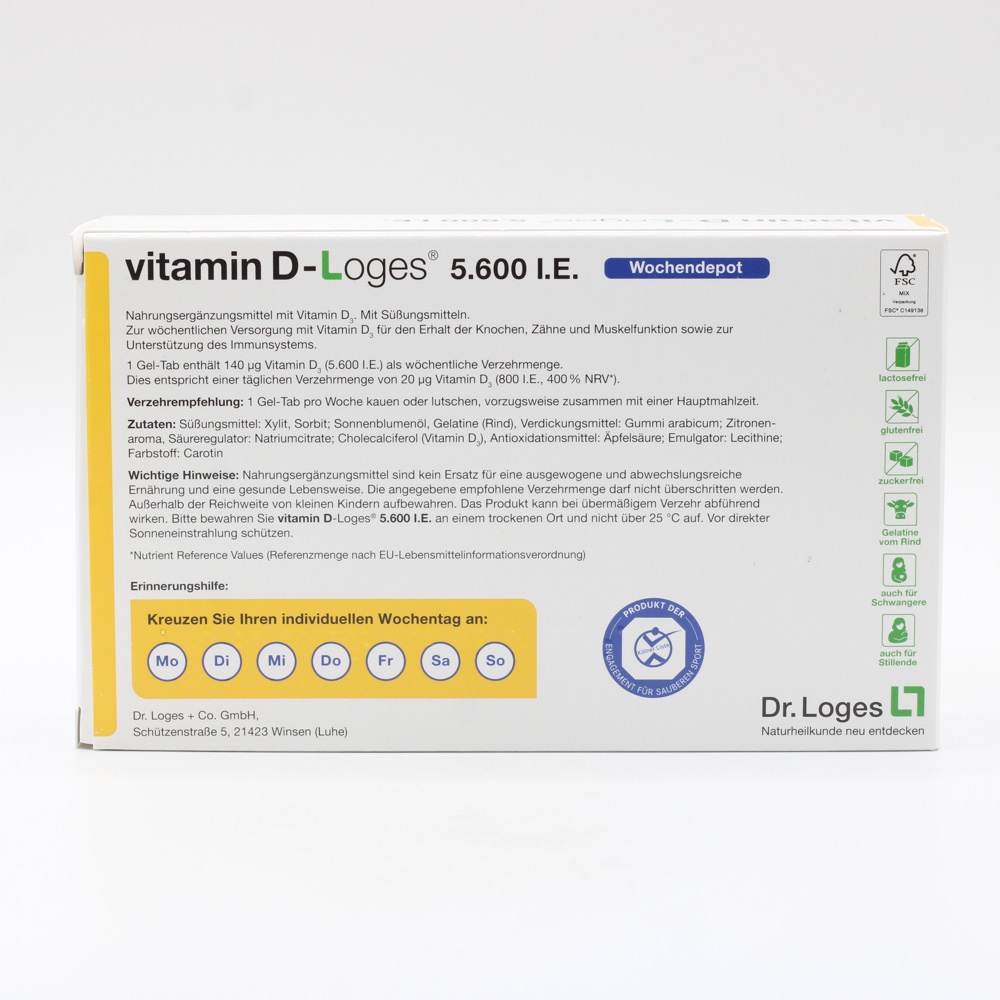 VITAMIN D-LOGES 5.600 I.E. Wo.Depot Kautabl.Fam.Pa VITAMIN D-LOGES 5.600 I.E. Wo.Depot Kautabl.Fam.Pa