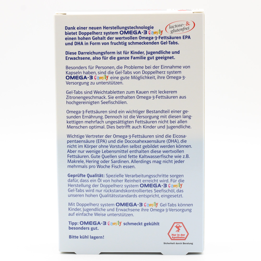 DOPPELHERZ Omega-3 Gel-Tabs family system DOPPELHERZ Omega-3 Gel-Tabs family system