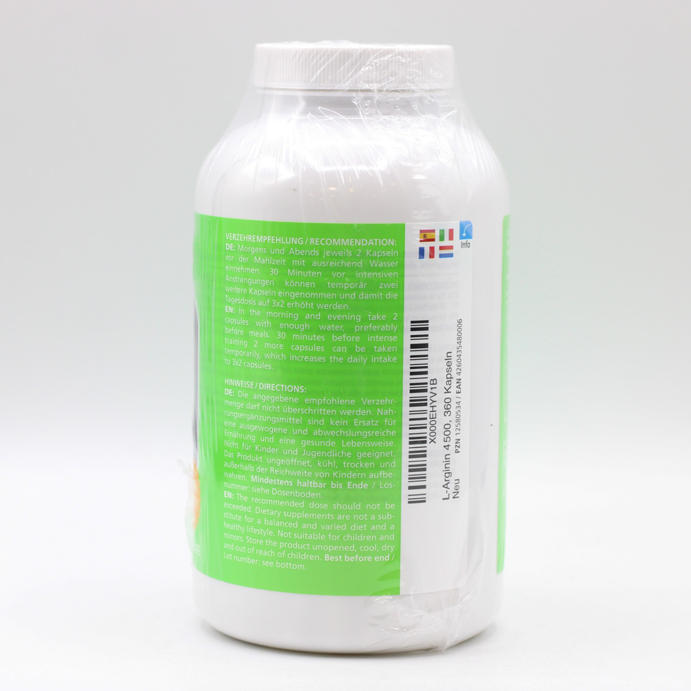 L-ARGININ HOCHDOSIERT 4.500 mg Kapseln L-ARGININ HOCHDOSIERT 4.500 mg Kapseln