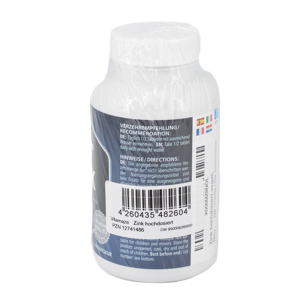 ZINK 25 mg hochdosiert vegan Tabletten ZINK 25 mg hochdosiert vegan Tabletten