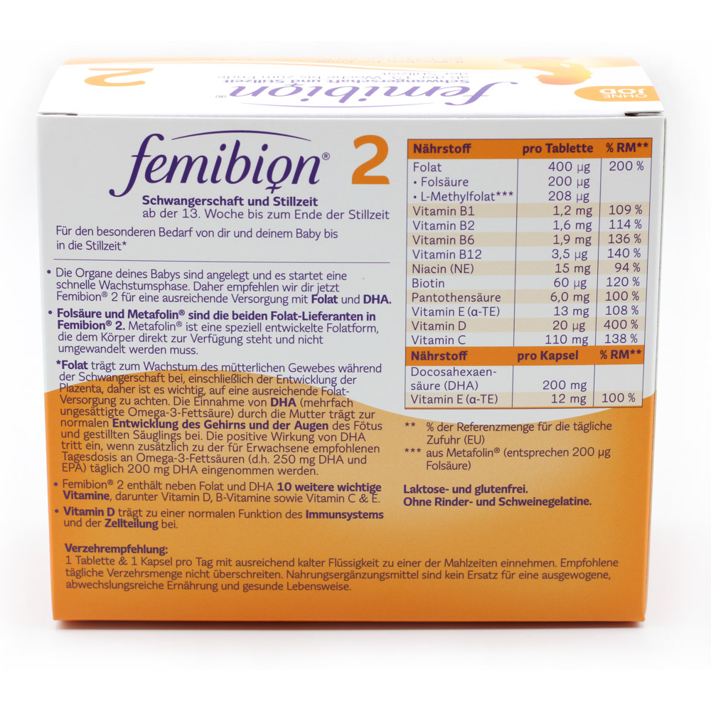 FEMIBION 2 Schwangerschaft+Stillzeit ohne Jod Kpg. FEMIBION 2 Schwangerschaft+Stillzeit ohne Jod Kpg.