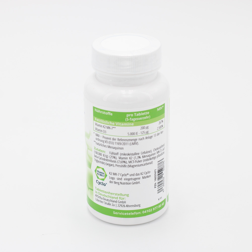 VITAMIN D3 5.000 I.E.+Natto K2 200 μg Tabletten VITAMIN D3 5.000 I.E.+Natto K2 200 μg Tabletten