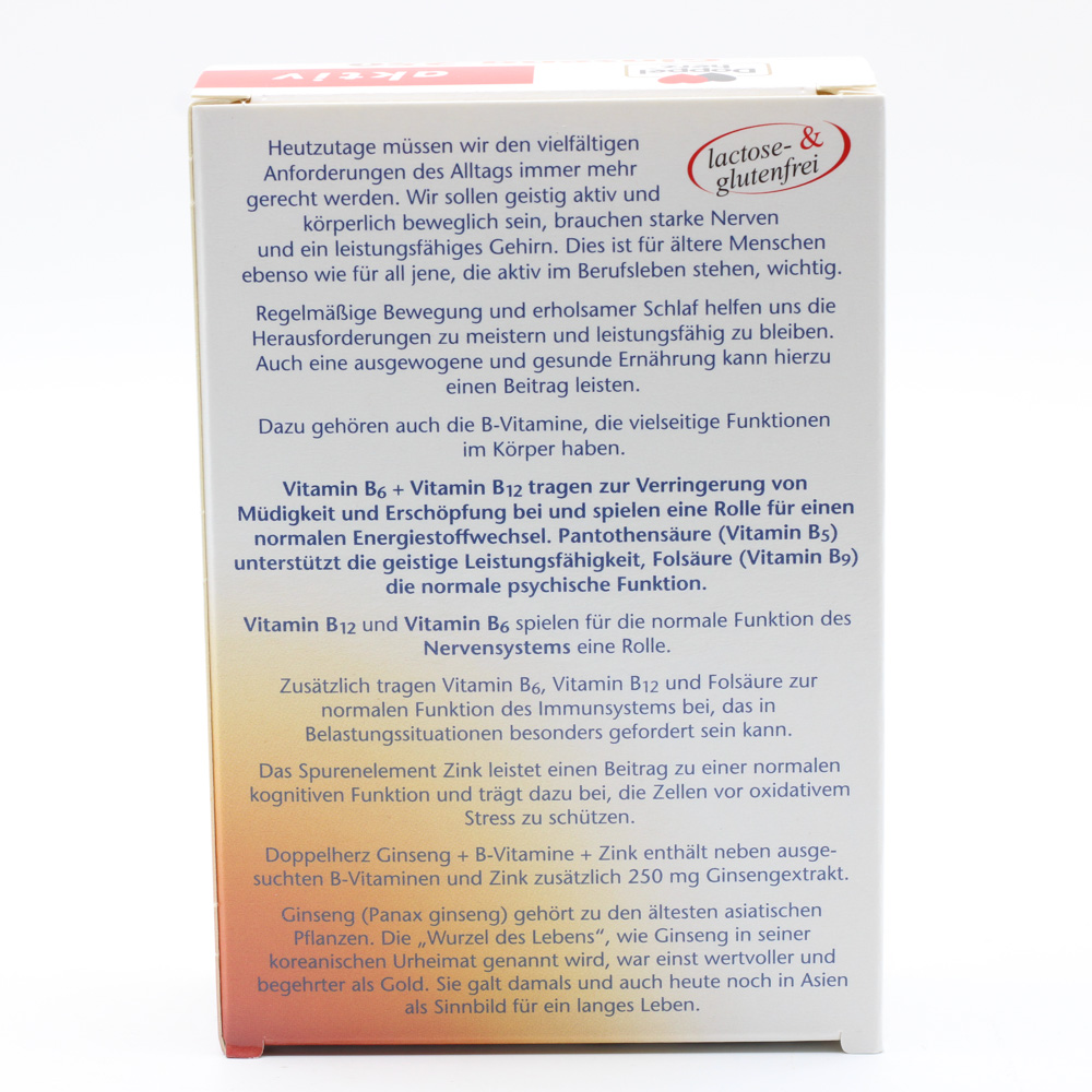 DOPPELHERZ Ginseng 250+B-Vitamine+Zink Kapseln DOPPELHERZ Ginseng 250+B-Vitamine+Zink Kapseln