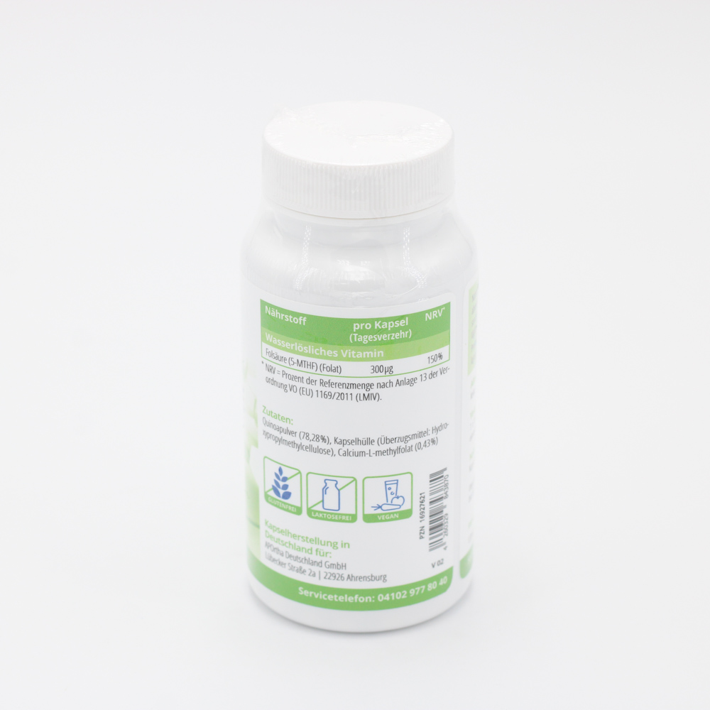 FOLSÄURE 5-MTHF Folat 300 μg vegan Kapseln FOLSÄURE 5-MTHF Folat 300 μg vegan Kapseln