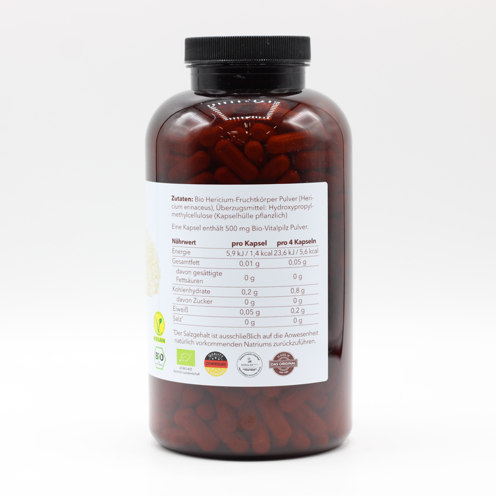 BIO HERICIUM Pulver Kapseln Vorratsdose BIO HERICIUM Pulver Kapseln Vorratsdose
