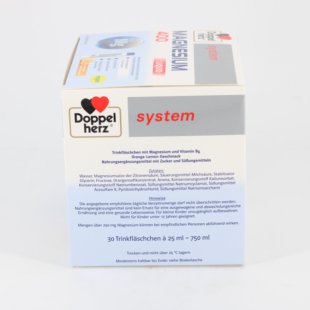 DOPPELHERZ Magnesium 400 Liquid system Trinkamp. DOPPELHERZ Magnesium 400 Liquid system Trinkamp.