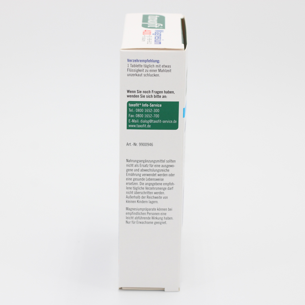 TAXOFIT Magnesium 400+B1+B6+B12+Folsäure Tabletten TAXOFIT Magnesium 400+B1+B6+B12+Folsäure Tabletten