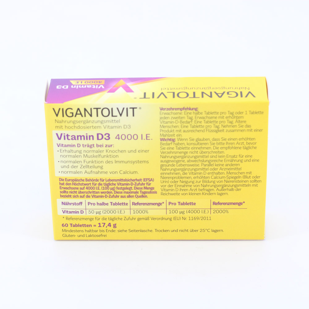 VIGANTOLVIT 4000 I.E. Vitamin D3 Tabletten VIGANTOLVIT 4000 I.E. Vitamin D3 Tabletten