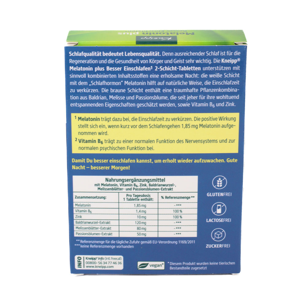 KNEIPP Melatonin plus 1,85 mg Tabletten KNEIPP Melatonin plus 1,85 mg Tabletten