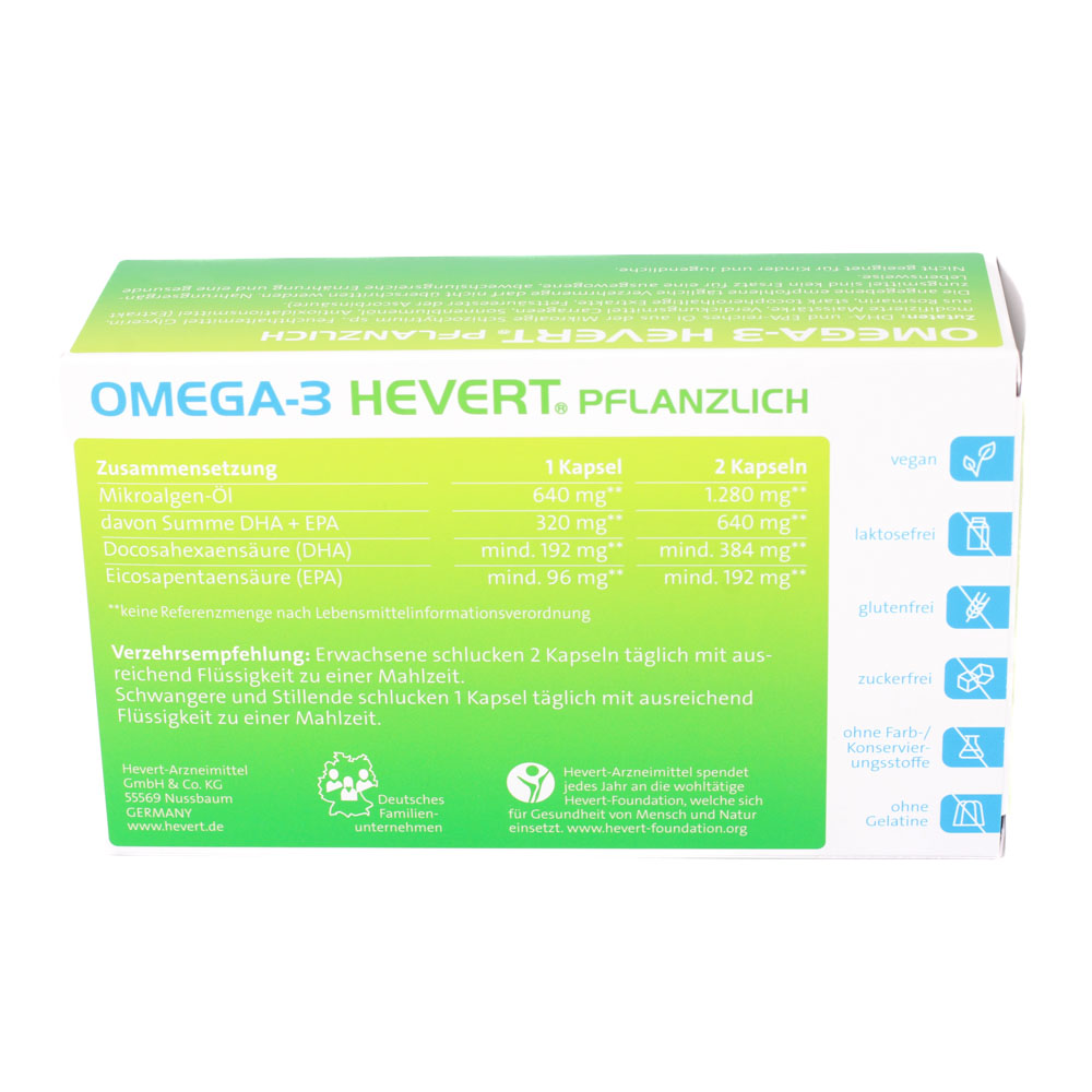OMEGA-3 HEVERT pflanzlich Weichkapseln OMEGA-3 HEVERT pflanzlich Weichkapseln