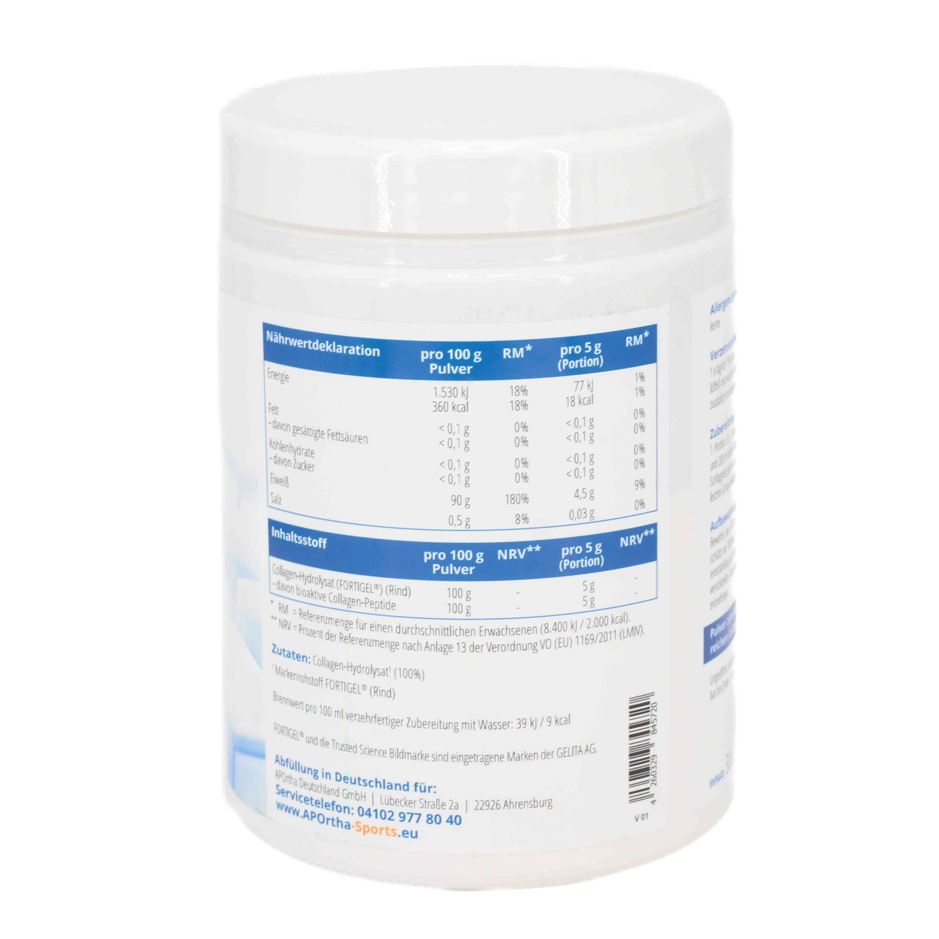 APORTHA SPORTS FORTIGEL Collagen-Pulver PUR APORTHA SPORTS FORTIGEL Collagen-Pulver PUR