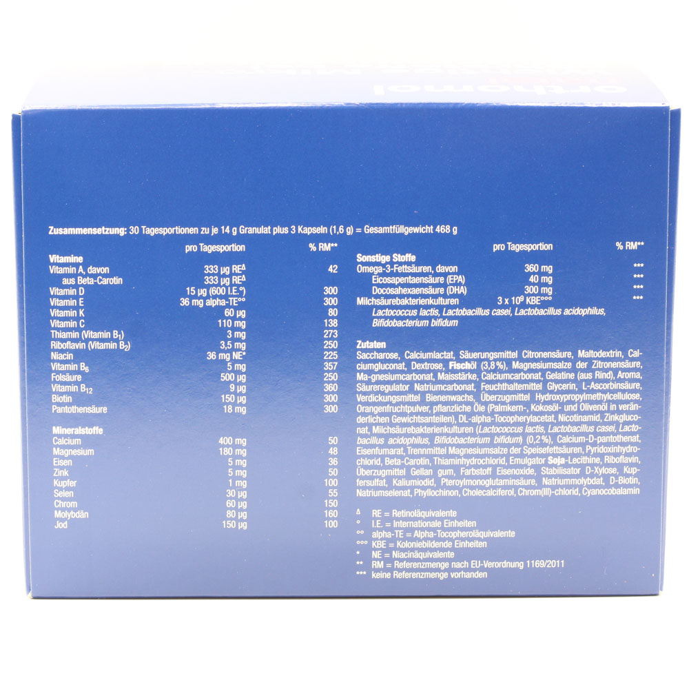 ORTHOMOL Natal Granulat/Kapseln 30 Btl.Kombipack. ORTHOMOL Natal Granulat/Kapseln 30 Btl.Kombipack.