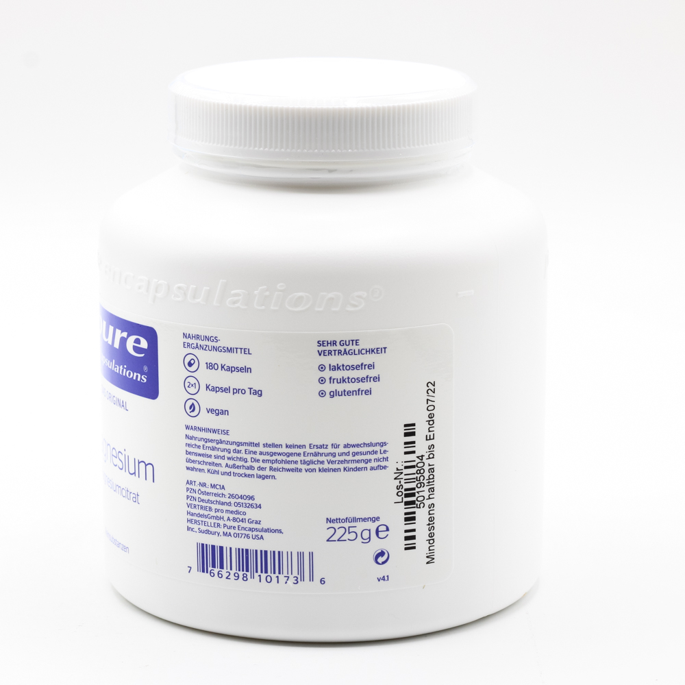 PURE ENCAPSULATIONS Magnesium Magn.Citrat Kapseln PURE ENCAPSULATIONS Magnesium Magn.Citrat Kapseln