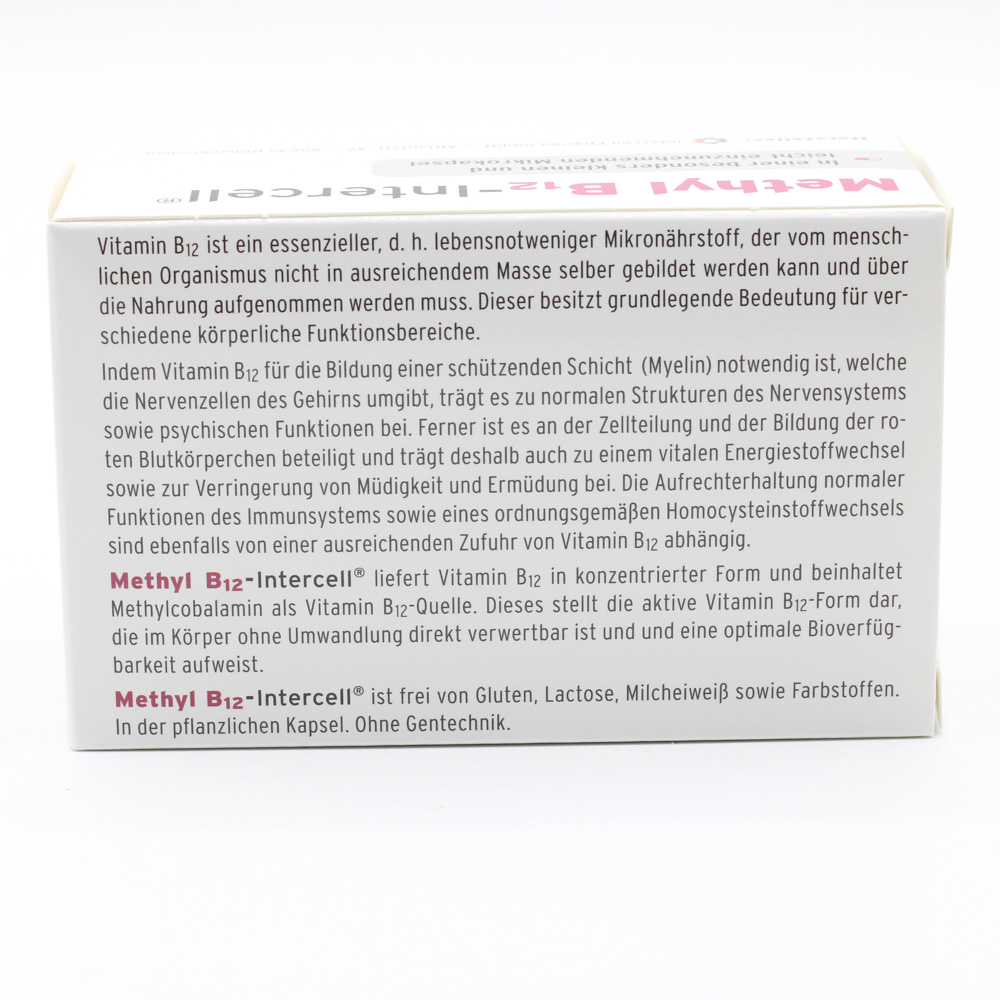 METHYL B12-Intercell magensaftresistente Kapseln METHYL B12-Intercell magensaftresistente Kapseln