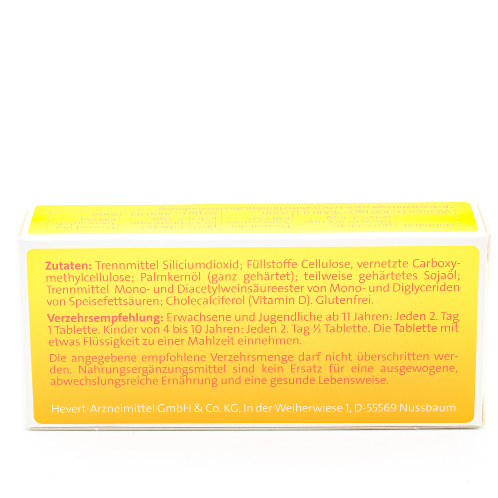 VITAMIN D3 HEVERT 4000 I.E. Tabletten VITAMIN D3 HEVERT 4000 I.E. Tabletten
