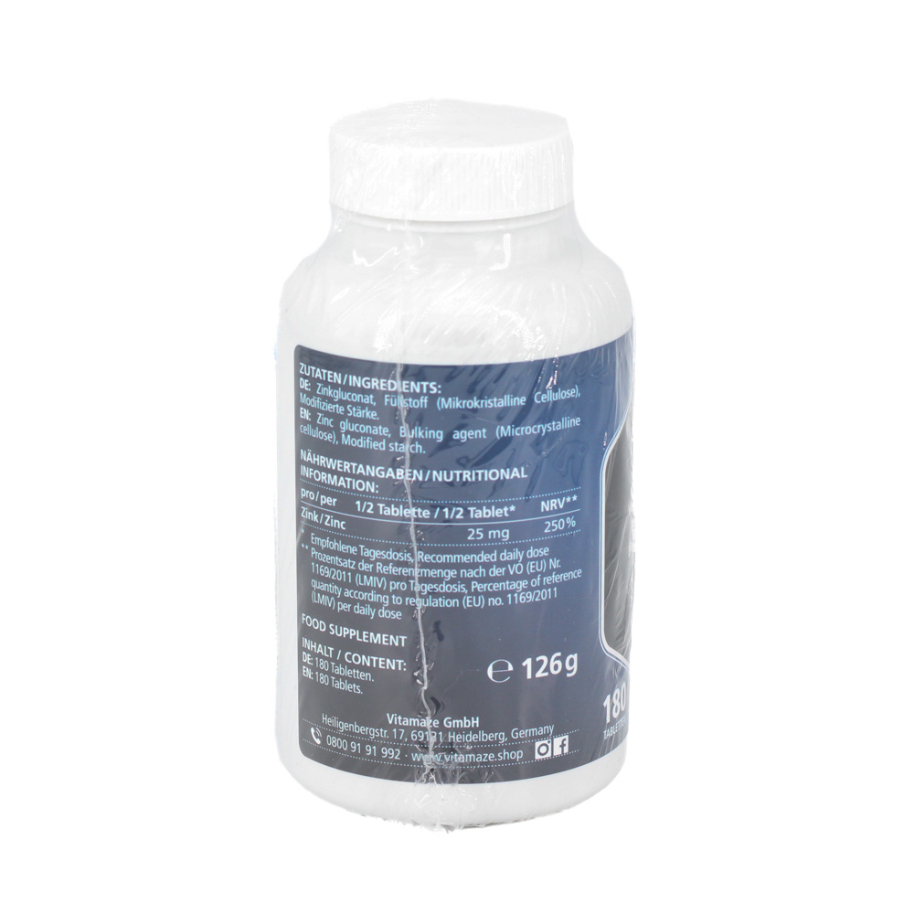 ZINK 25 mg hochdosiert vegan Tabletten ZINK 25 mg hochdosiert vegan Tabletten