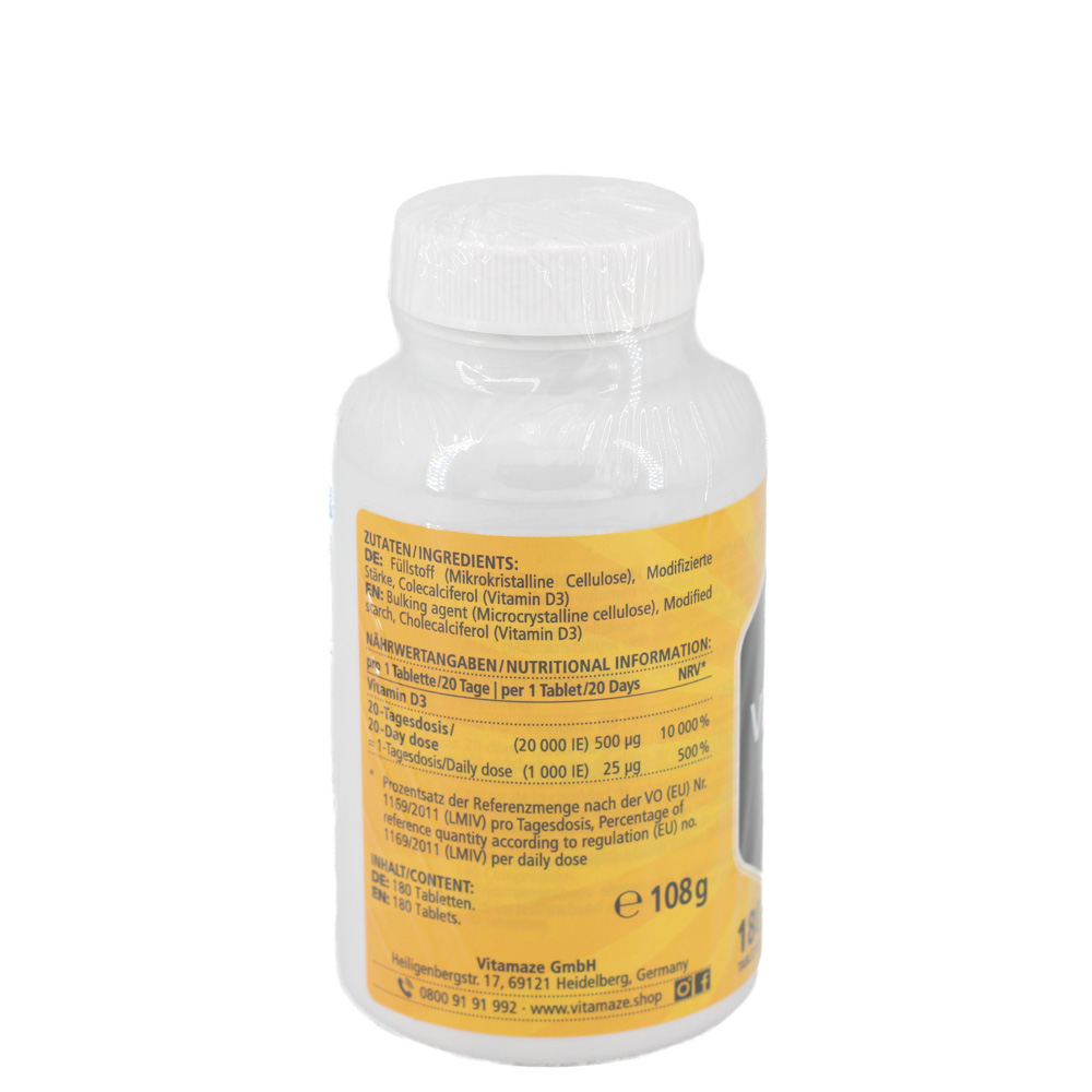 VITAMIN D3 20.000 I.E. Depot hochdosiert Tabletten VITAMIN D3 20.000 I.E. Depot hochdosiert Tabletten