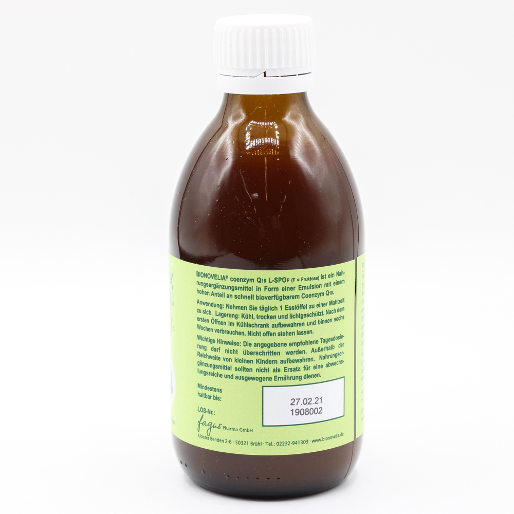 BIONOVELIA coenzym Q10 L-SPO F Fruktose Emulsion BIONOVELIA coenzym Q10 L-SPO F Fruktose Emulsion