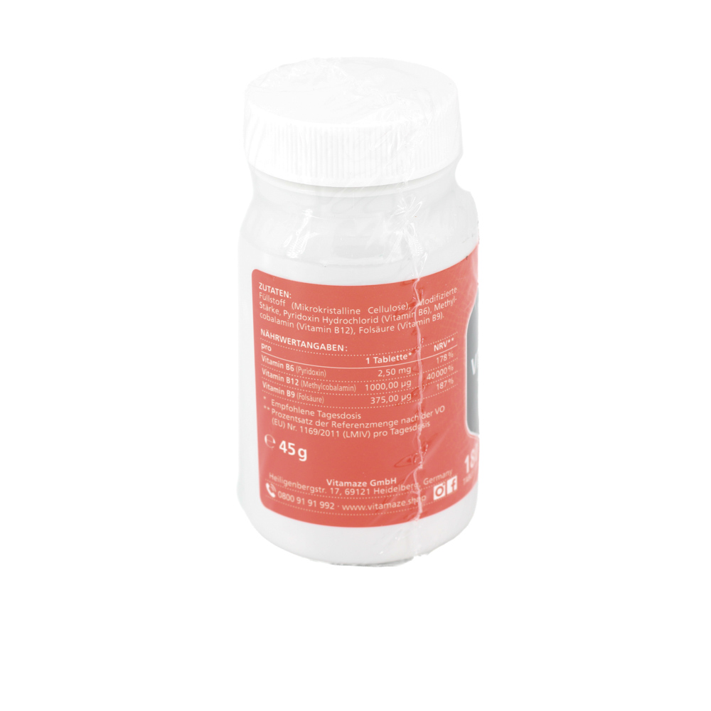 VITAMIN B12 1000 μg hochdos.+B9+B6 vegan Tabletten VITAMIN B12 1000 μg hochdos.+B9+B6 vegan Tabletten