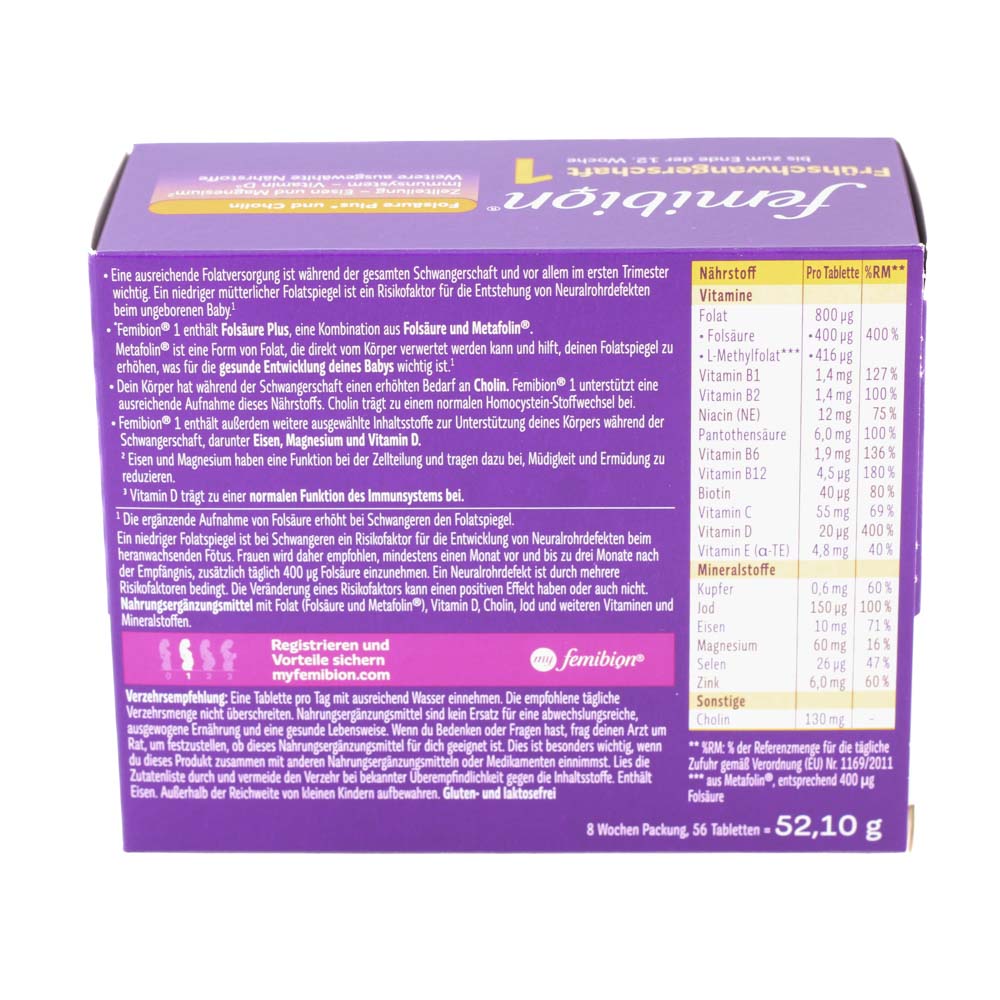 FEMIBION 1 Frühschwangerschaft Tabletten FEMIBION 1 Frühschwangerschaft Tabletten