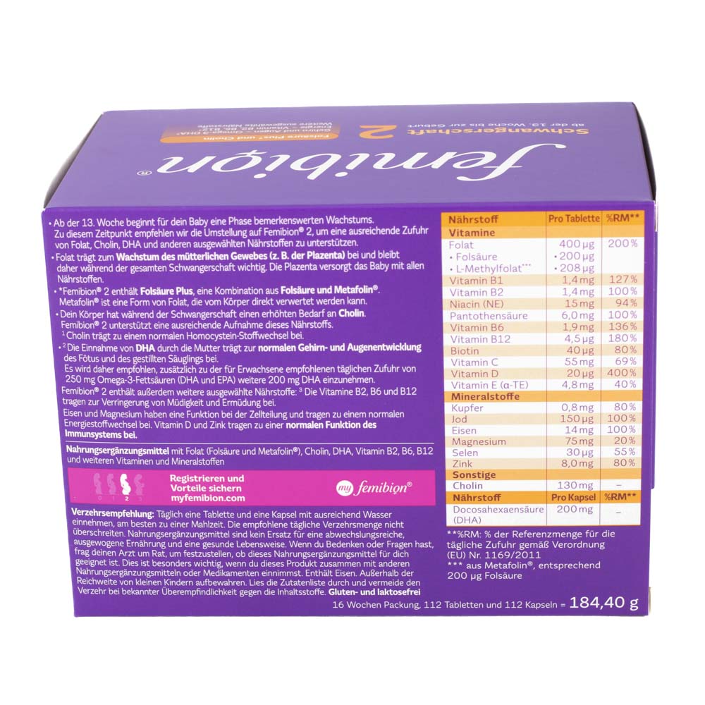 FEMIBION 2 Schwangerschaft Kombipackung FEMIBION 2 Schwangerschaft Kombipackung