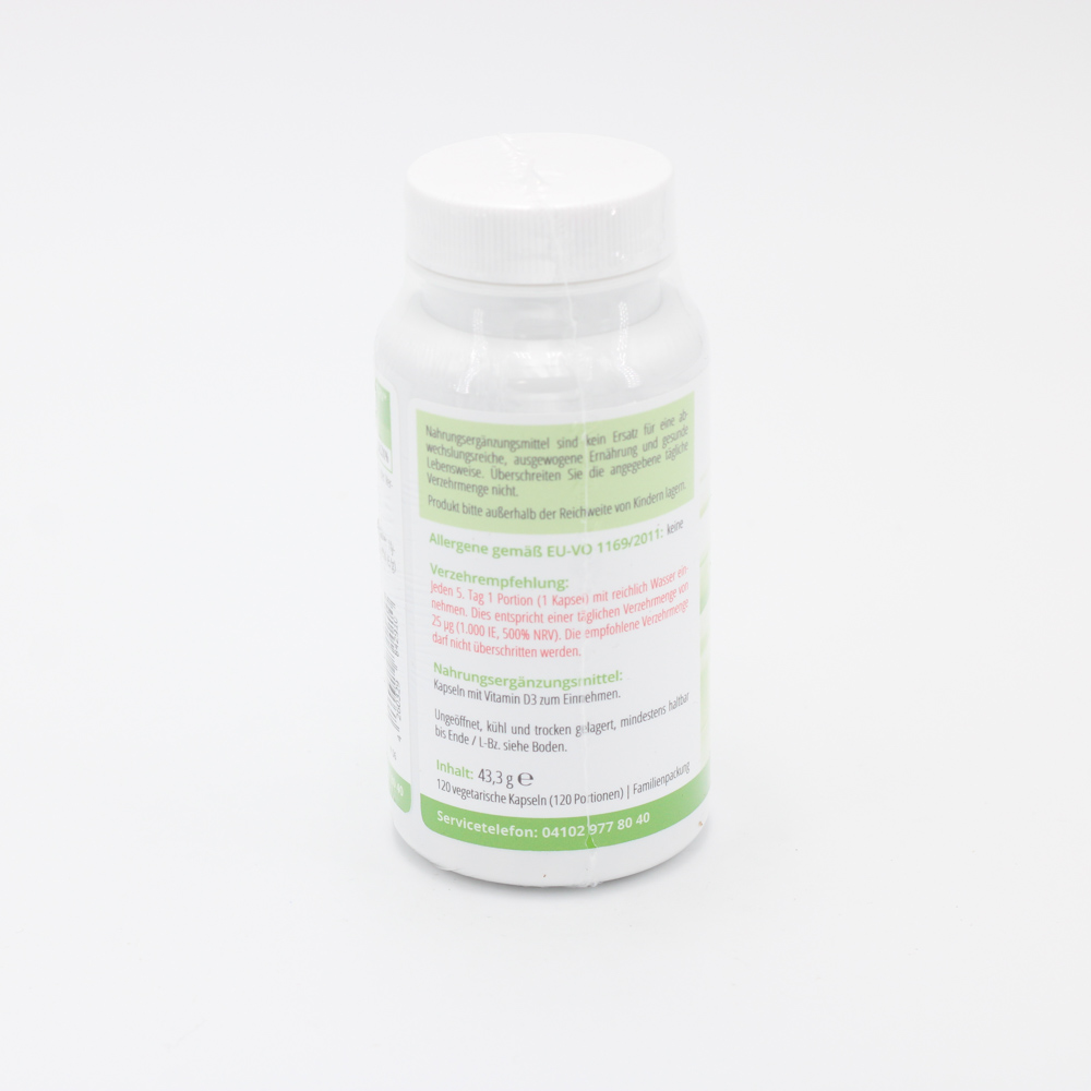 VITAMIN D3 5.000 I.E. 125 μg Kapseln VITAMIN D3 5.000 I.E. 125 μg Kapseln