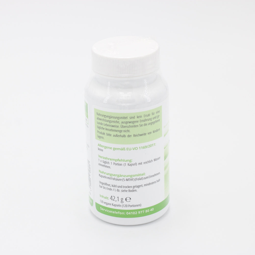 FOLSÄURE 5-MTHF Folat 300 μg vegan Kapseln FOLSÄURE 5-MTHF Folat 300 μg vegan Kapseln