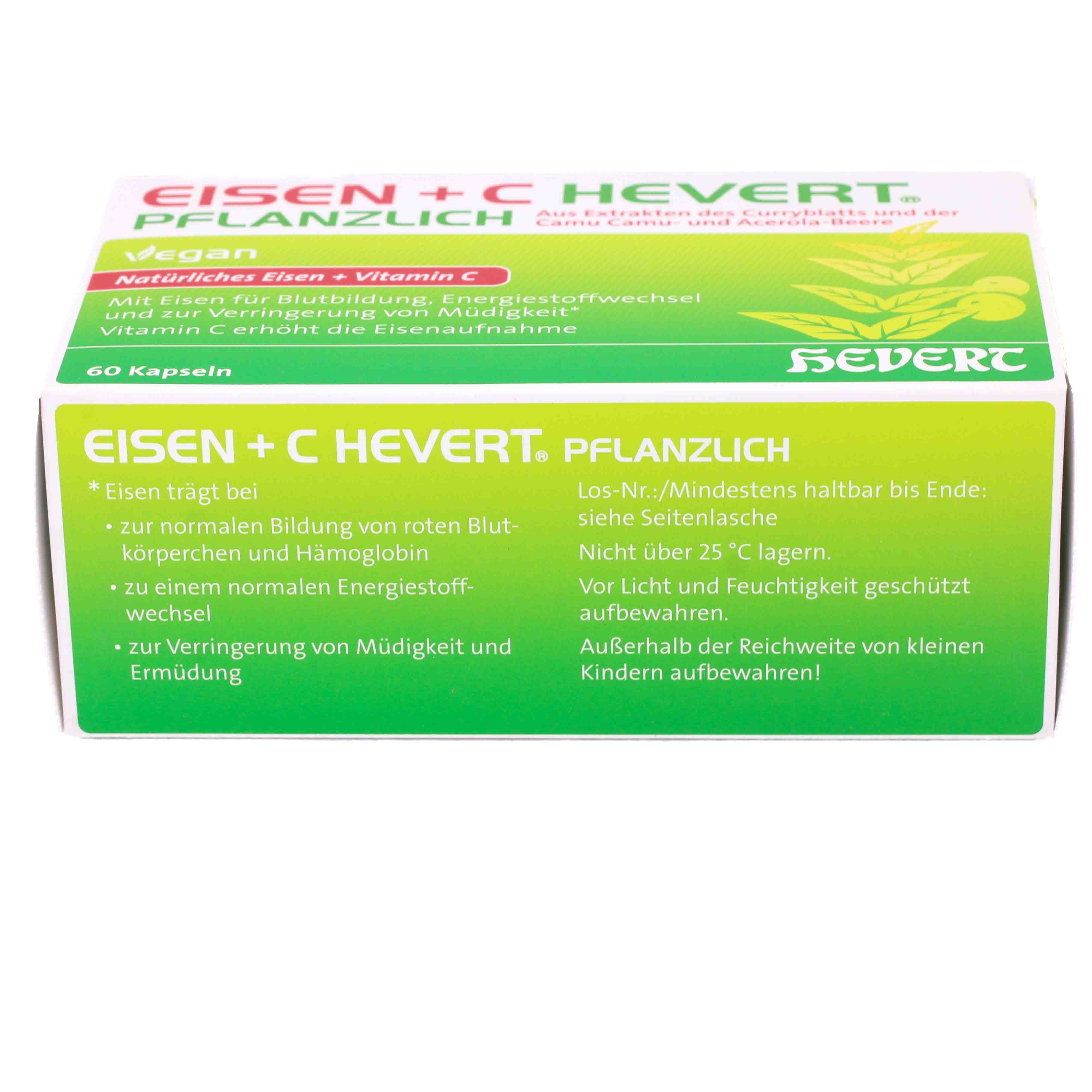 EISEN+C Hevert pflanzlich Kapseln EISEN+C Hevert pflanzlich Kapseln